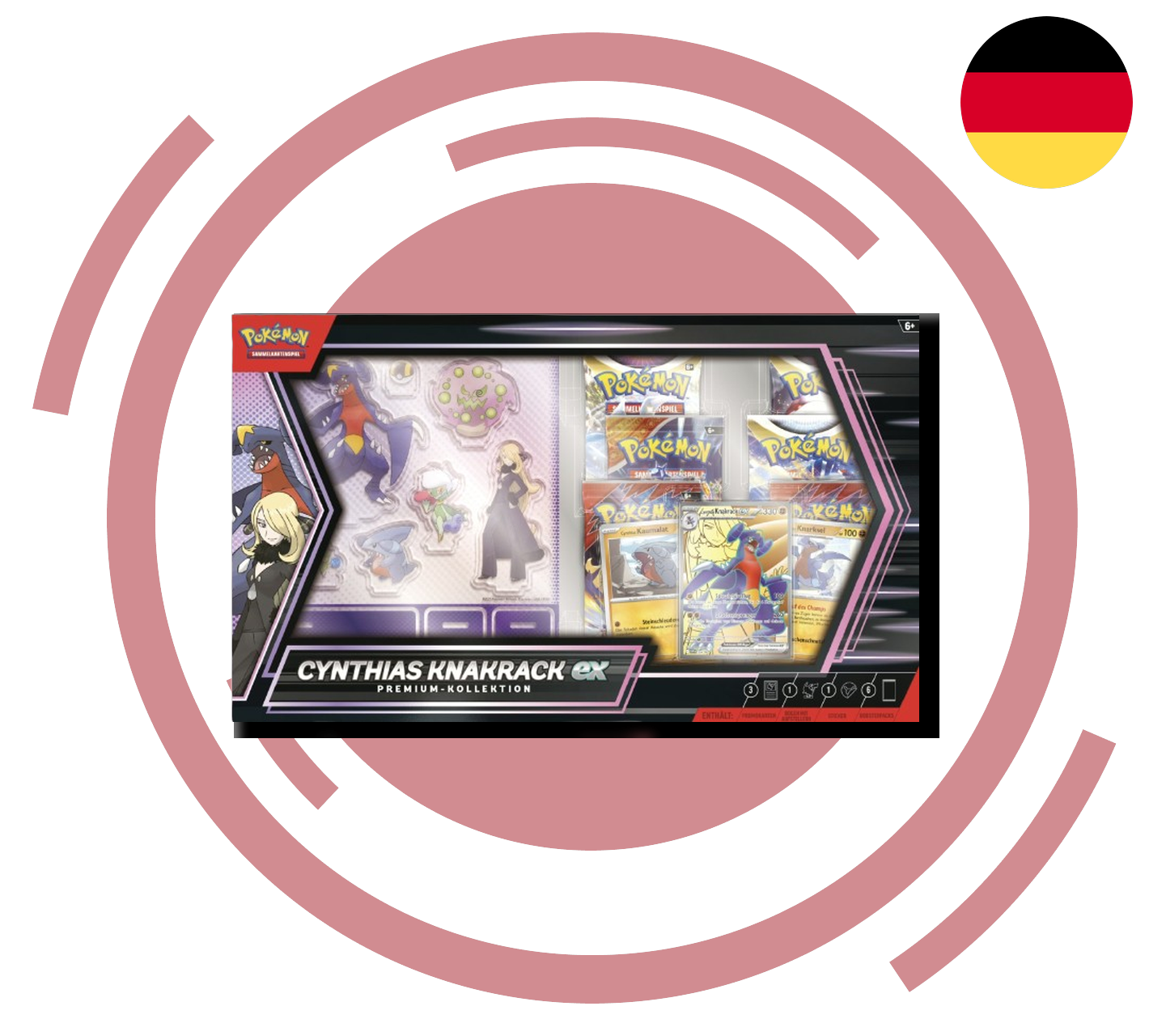 Pokemon TCG: Cynthias Knakrack-ex Premium-Kollektion [DE] (Preorder/Release Date: Ende Juni 2025)